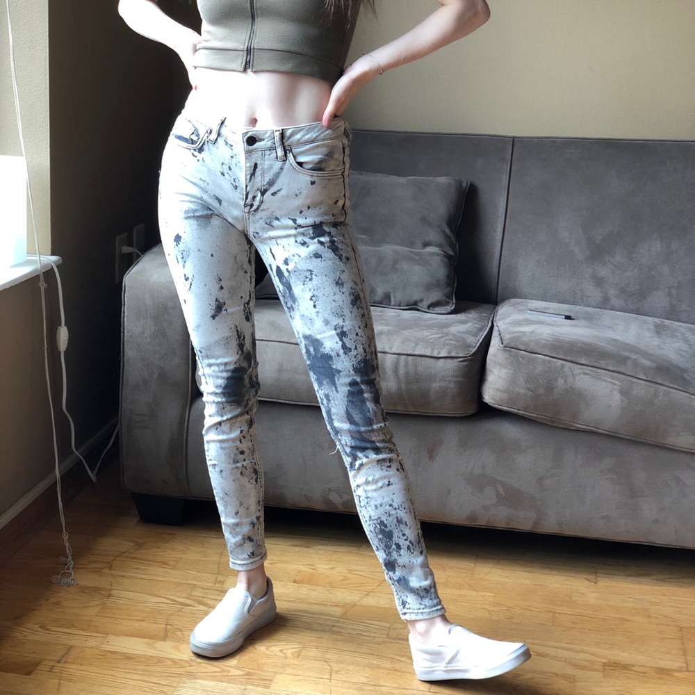 Zara acid wash jeans